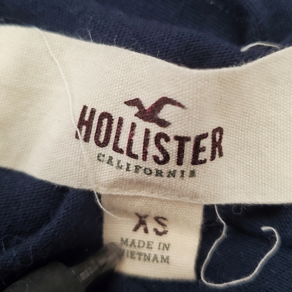 HOLLISTER HCO California Racer Back Tank Top Sz XS Graphics Navy Blue T Back - Picture 4 of 5